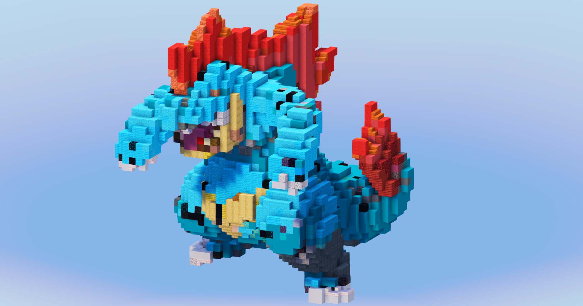 Feraligatr from Pokemon — Minecraft Build by LeonisBuilds (2)