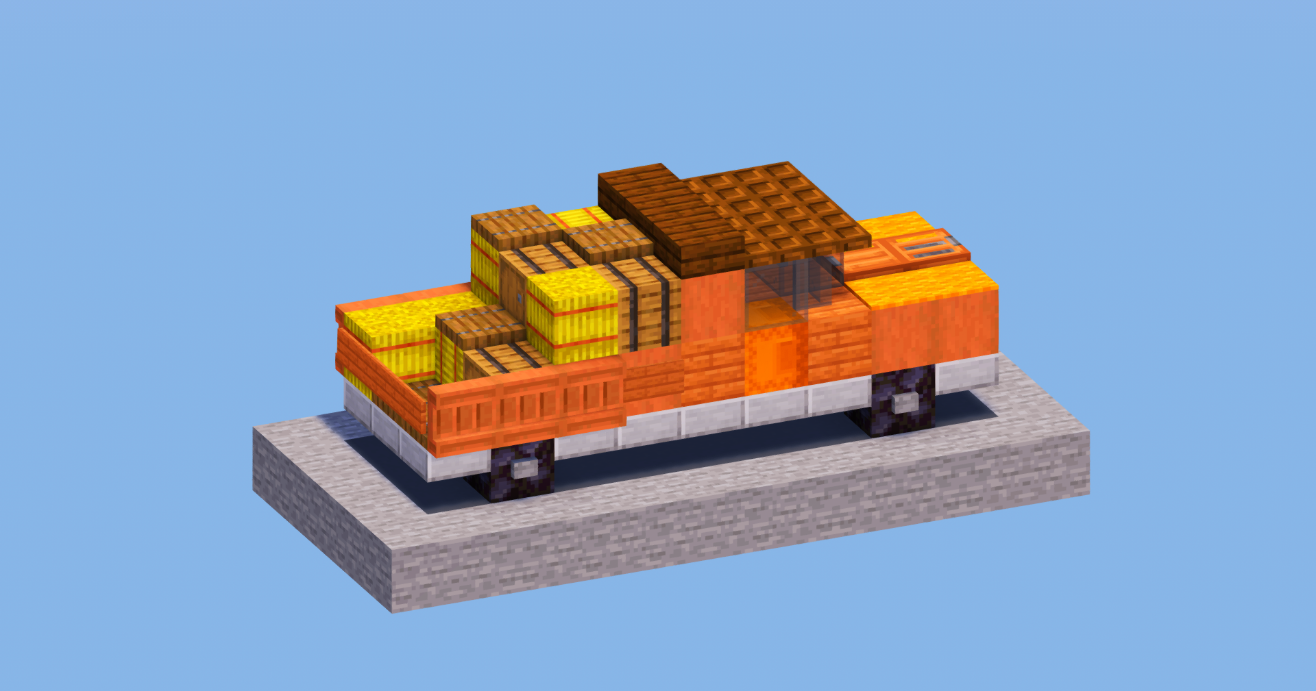 Orange Pick-up — Minecraft Build by LeonisBuilds (2)