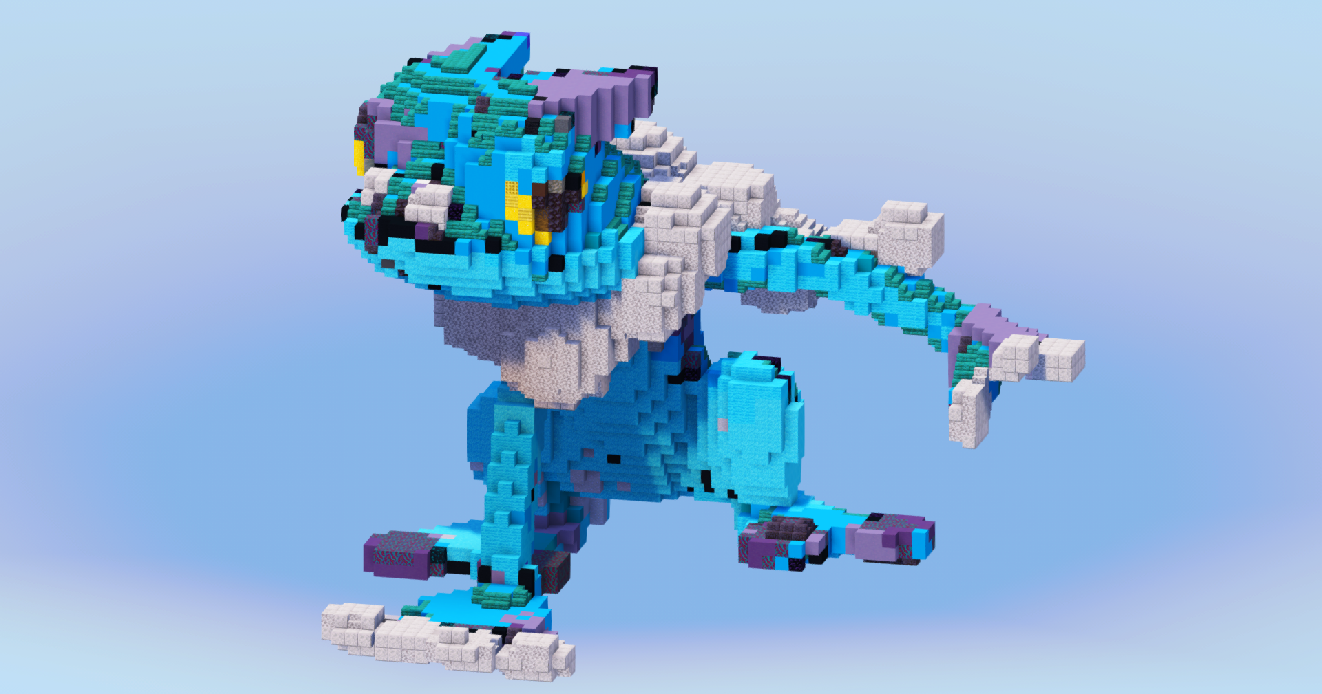 Frogadier from Pokemon — Minecraft Build by LeonisBuilds
