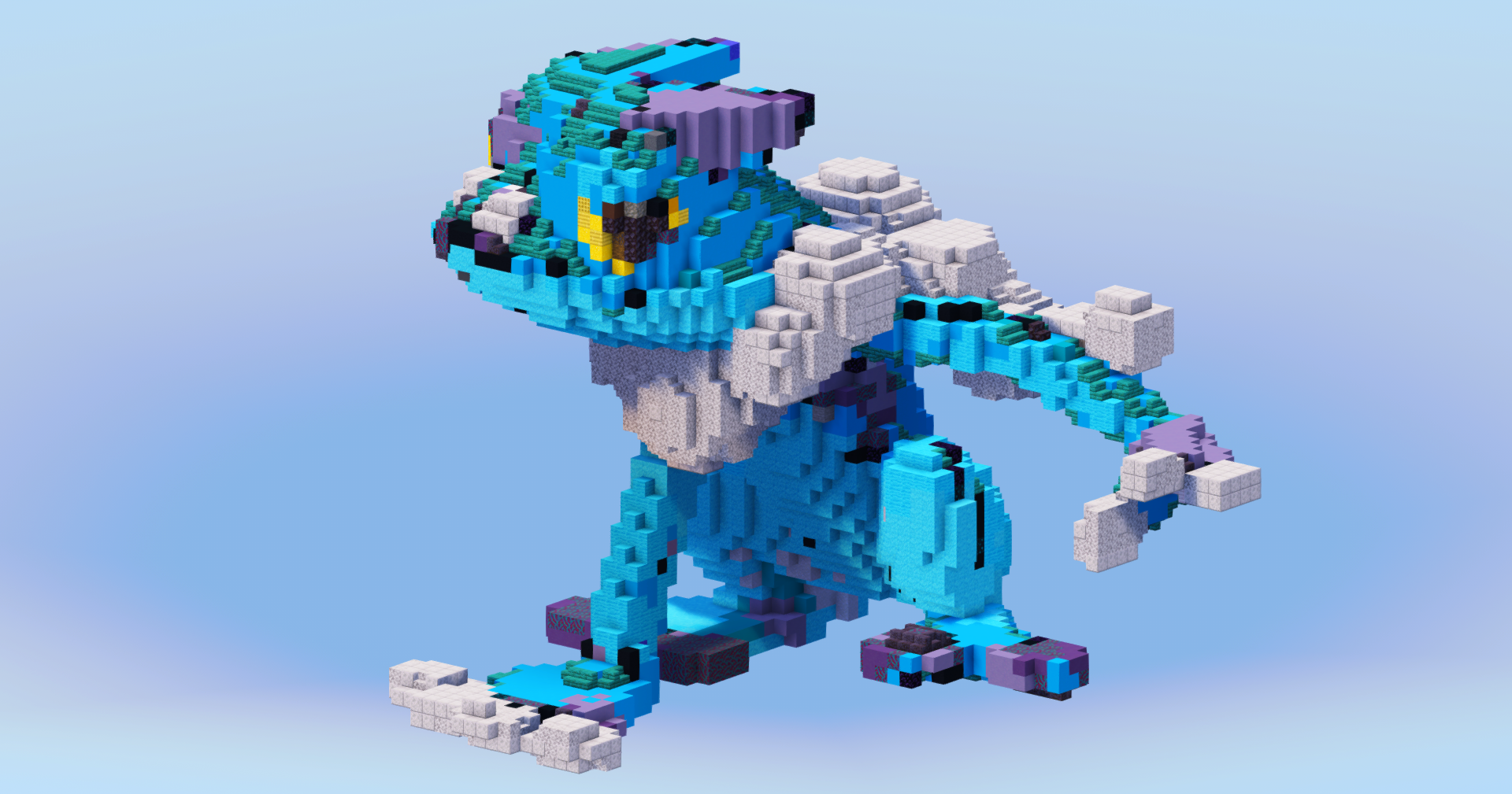 Frogadier from Pokemon — Minecraft Build by LeonisBuilds (2)