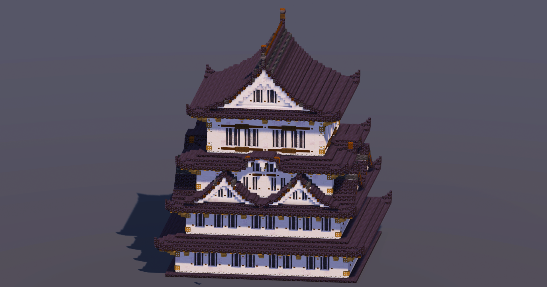 Large Japanese Castle Black — Minecraft Build by MellowHat