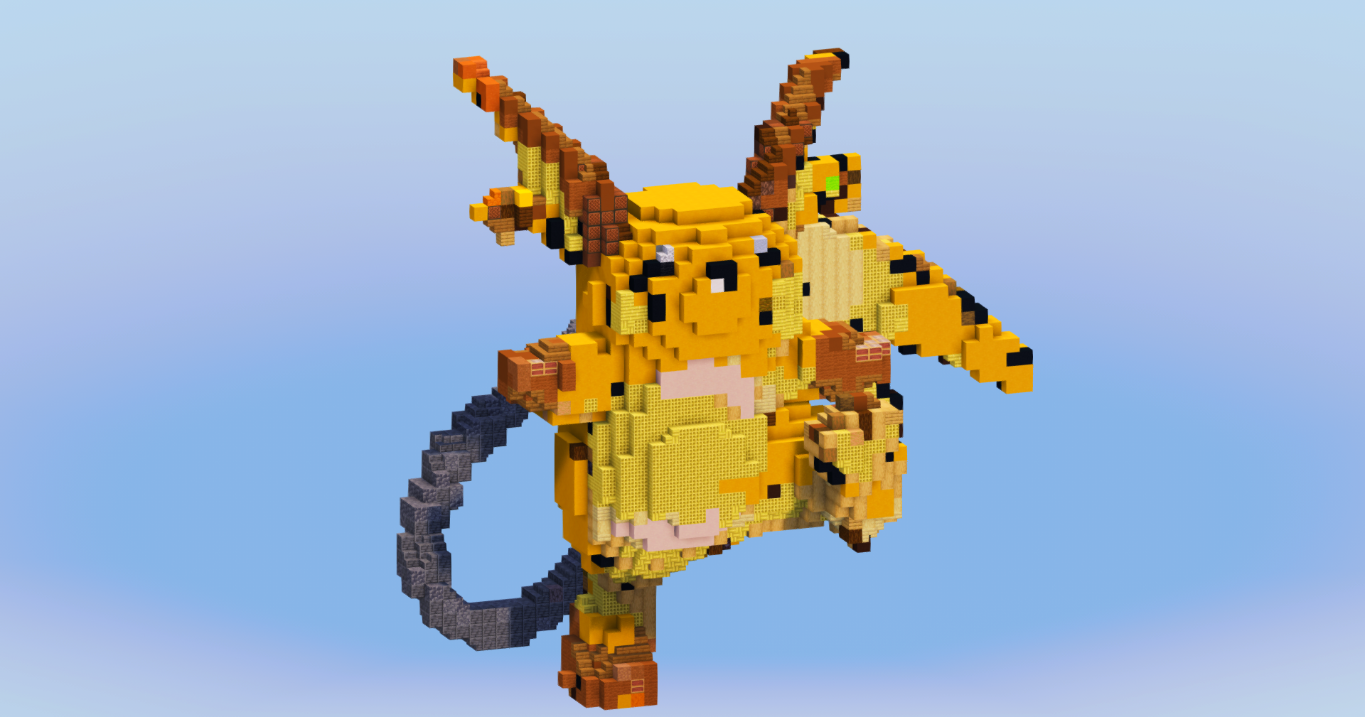 Raichu from Pokemon — Minecraft Build by LeonisBuilds