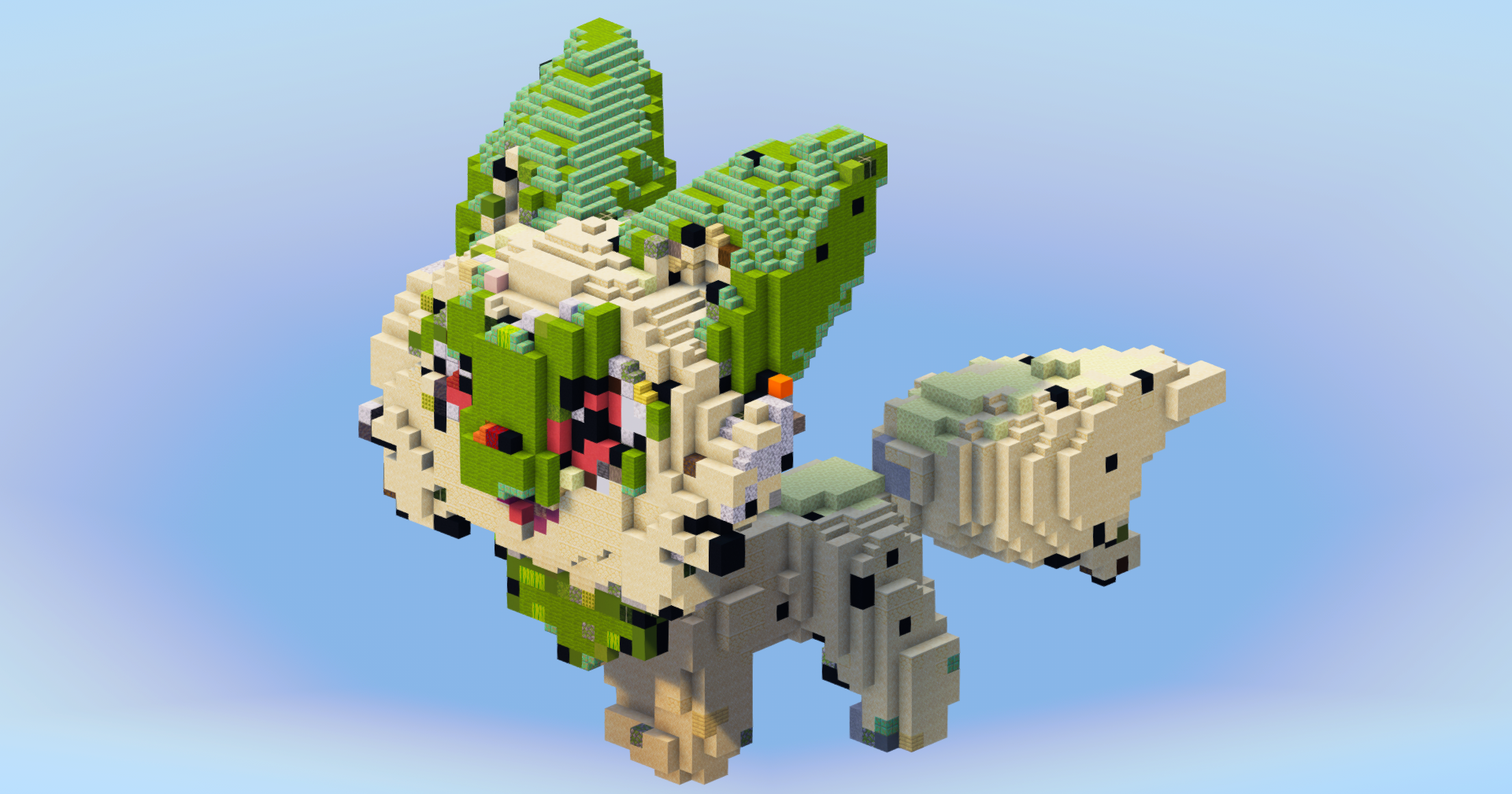 Sprigatito from Pokemon — Minecraft Build by LeonisBuilds