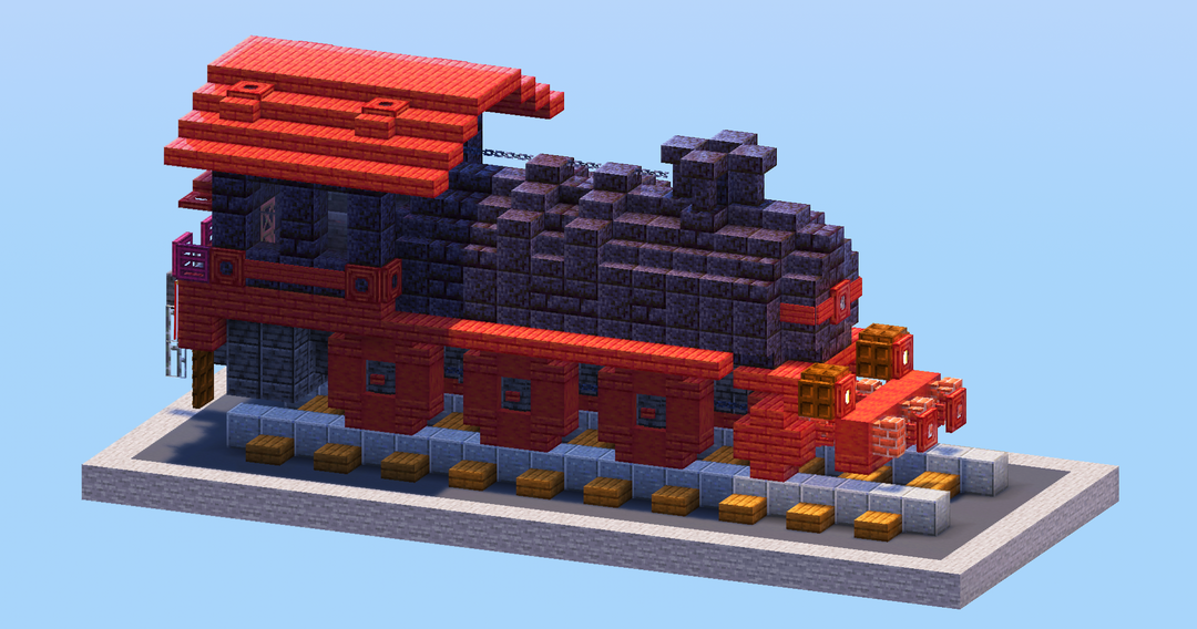 Locomotive Train Wagon — Minecraft Build by LeonisBuilds