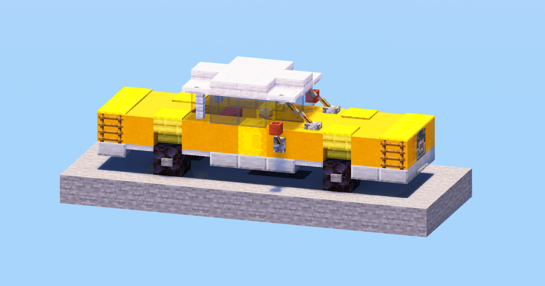 Yellow Car — Minecraft Build by LeonisBuilds