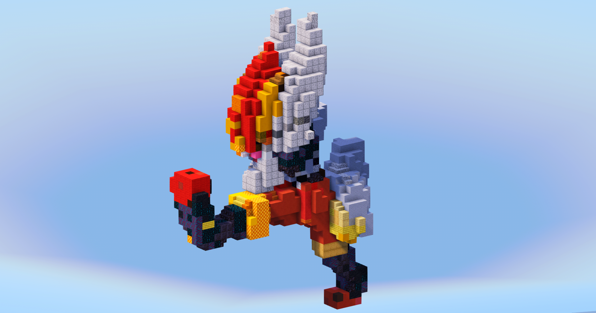 Cinderace from Pokemon — Minecraft Build by LeonisBuilds (2)