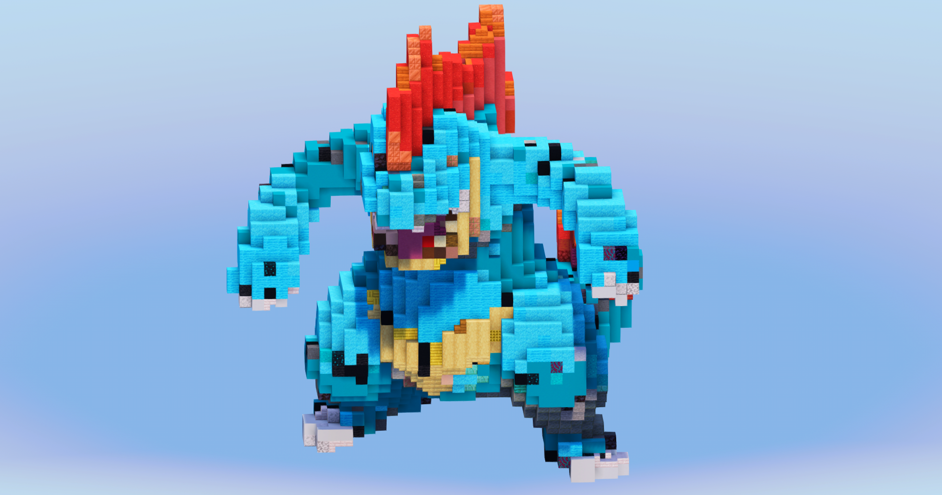Feraligatr from Pokemon — Minecraft Build by LeonisBuilds