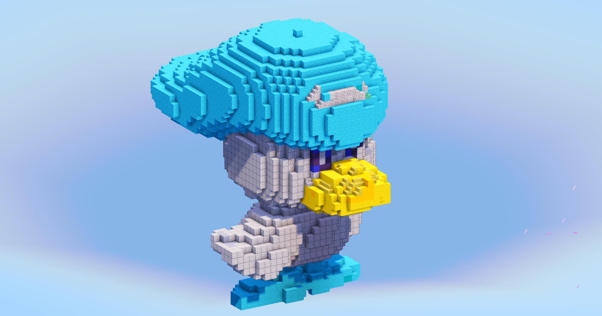 Quaxly from Pokemon — Minecraft Build by LeonisBuilds