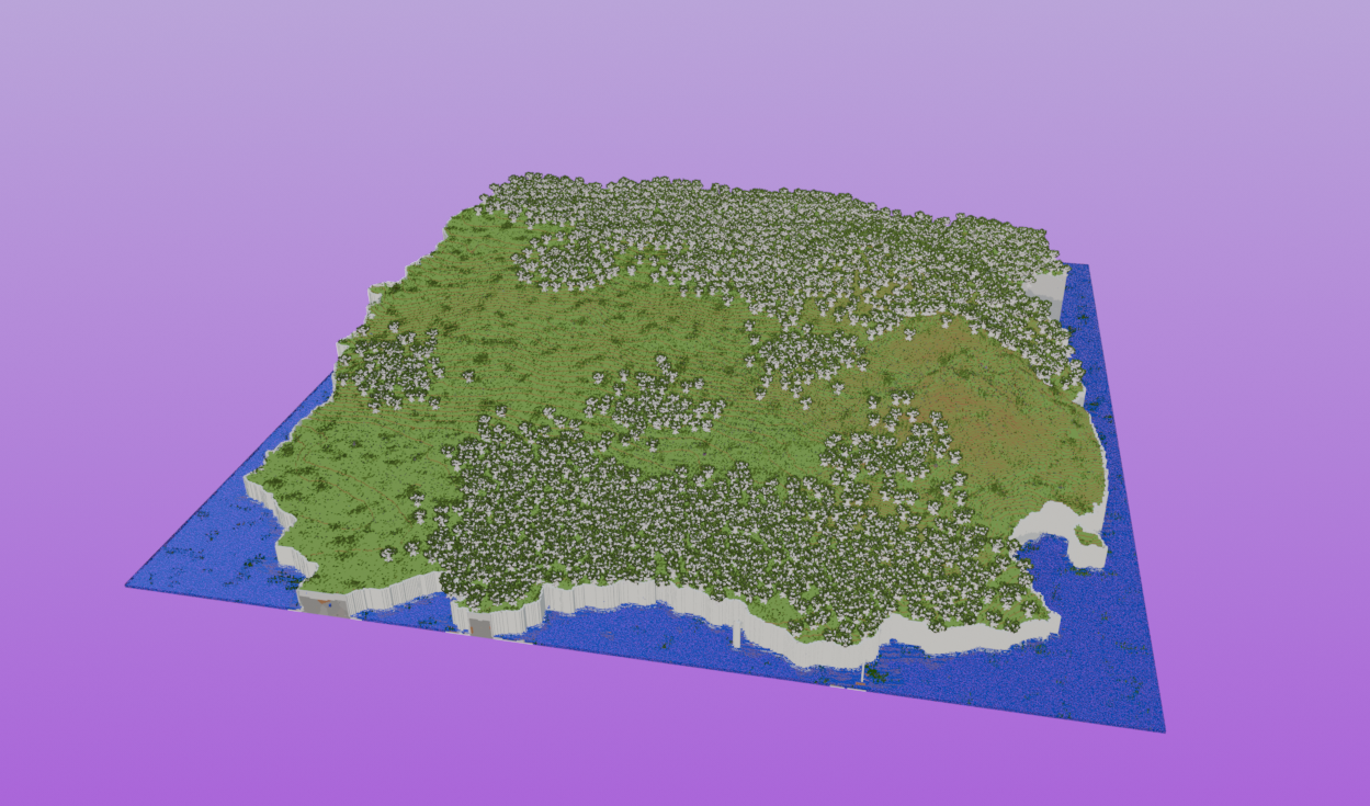 Custom Map - Cliff, Birch Forest — Minecraft Build by MellowHat (2)