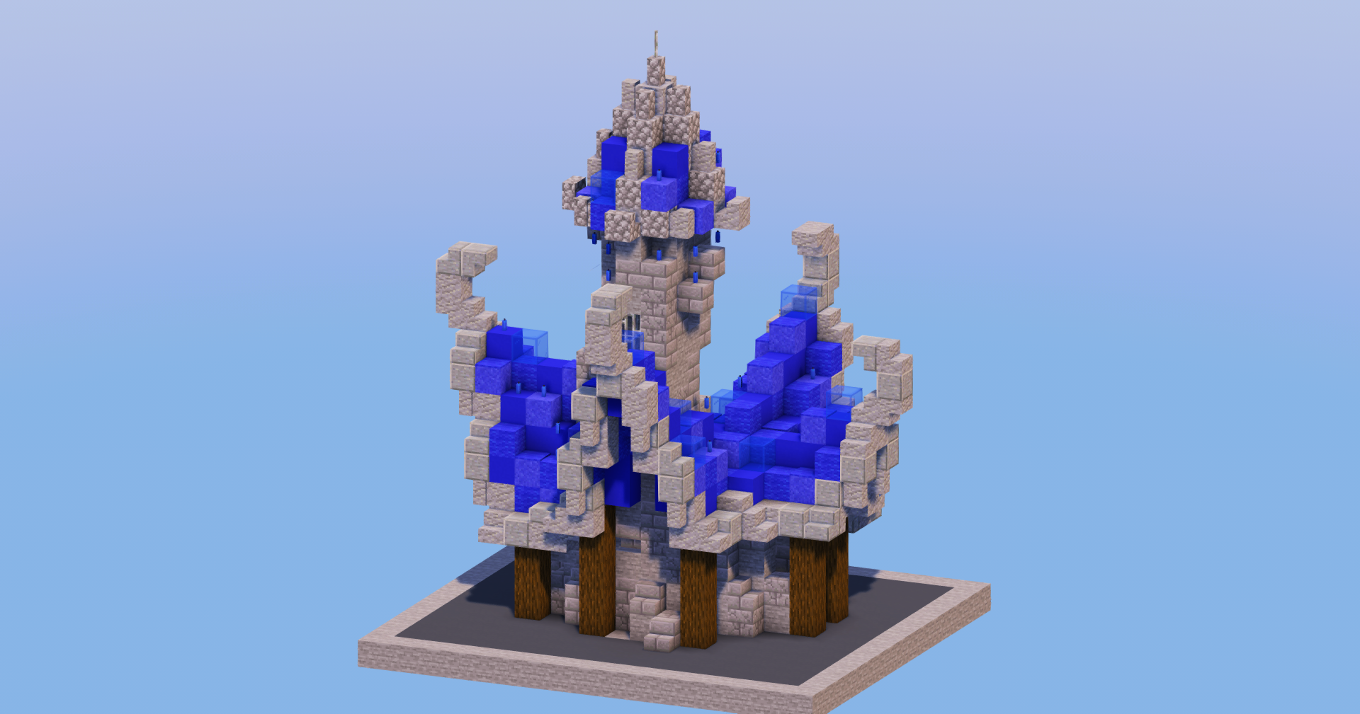 Water Medieval Fantasy House 3 — Minecraft Build by LeonisBuilds