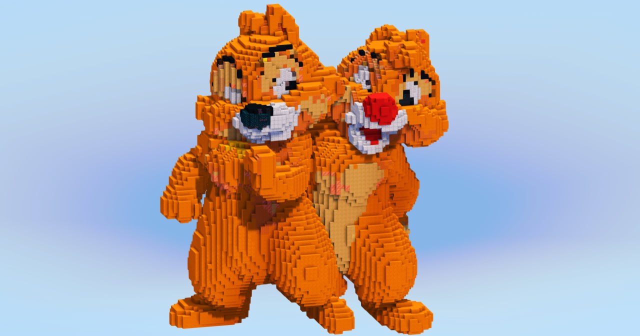 Chip and Dale — Minecraft Build by LeonisBuilds (2)