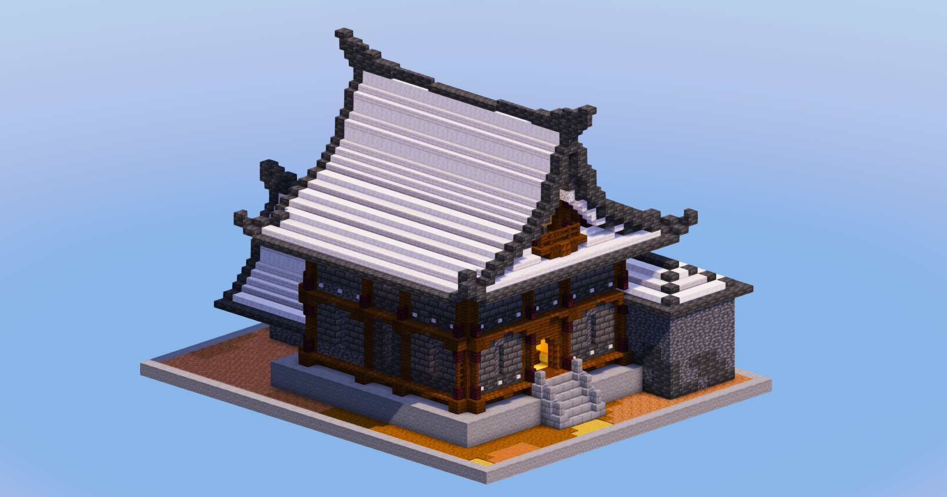 Pale Oak Japanese Temple House — Minecraft Build by LeonisBuilds (2)