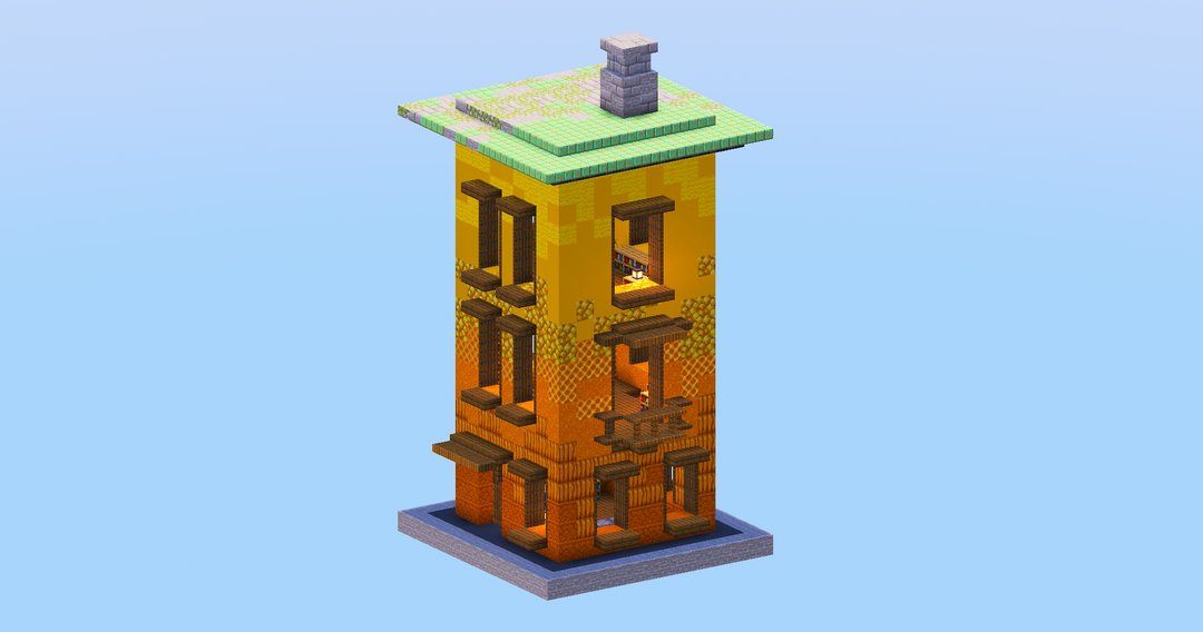 Orange House — Minecraft Build by LeonisBuilds