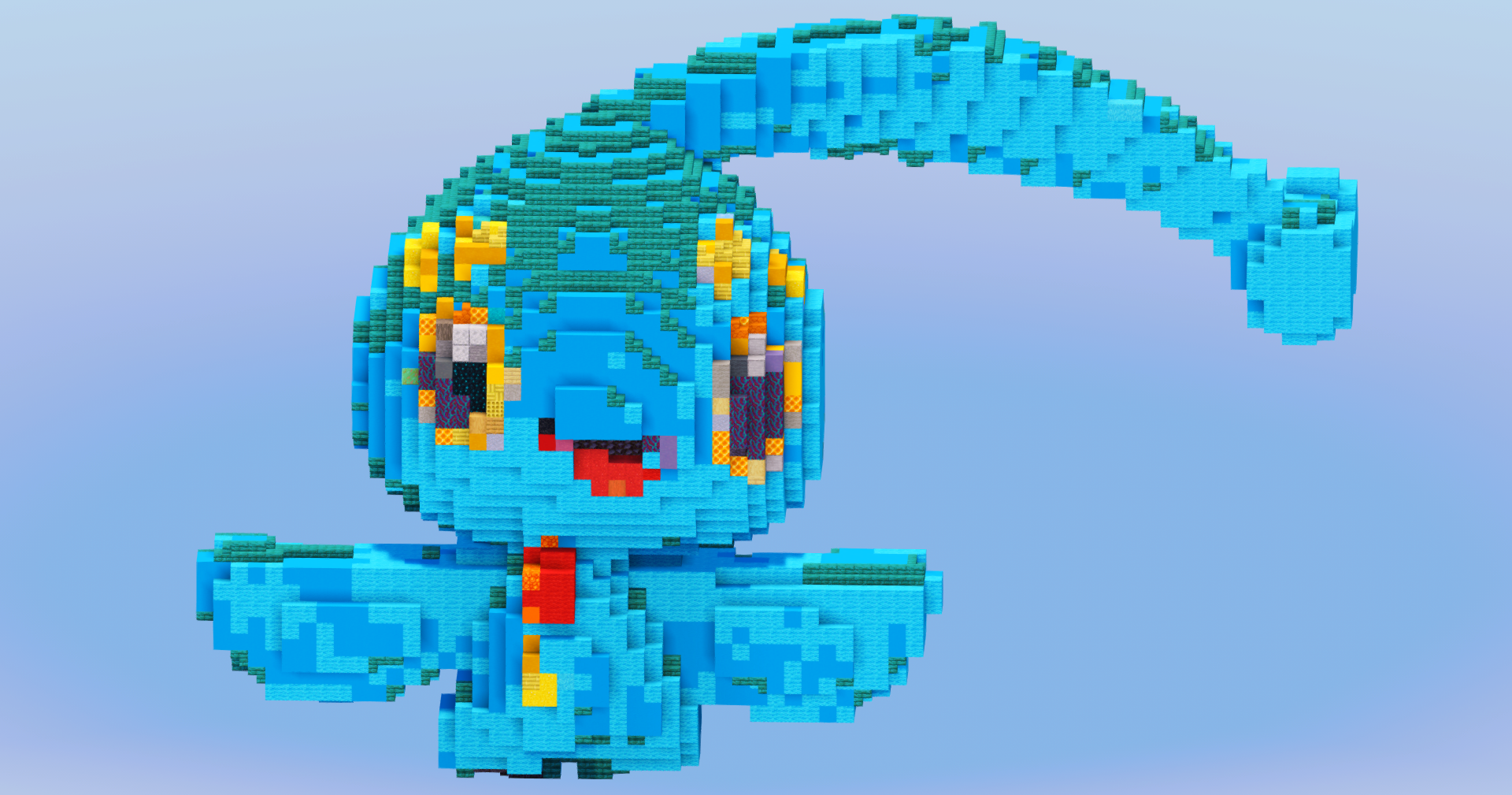 Manaphy from Pokemon — Minecraft Build by LeonisBuilds