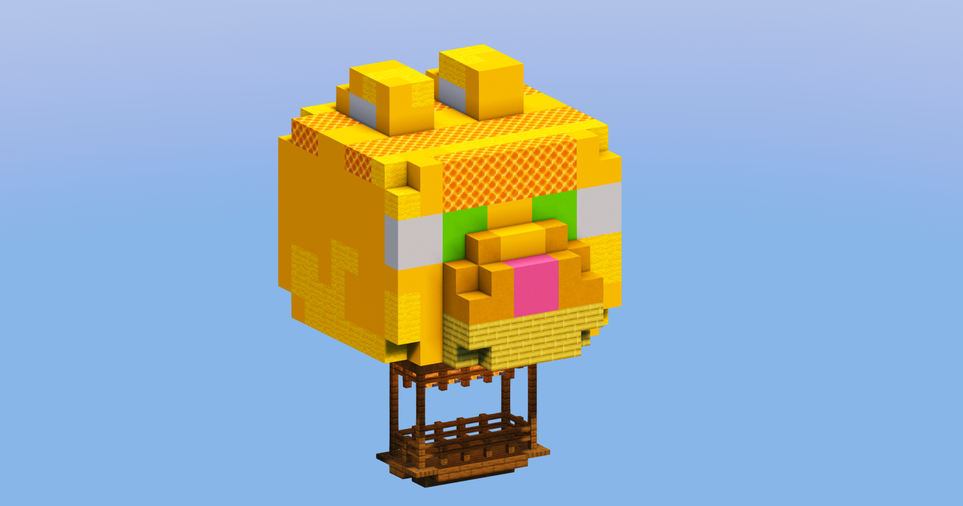 Yellow Cat Hot Air Balloon — Minecraft Build by LeonisBuilds (2)