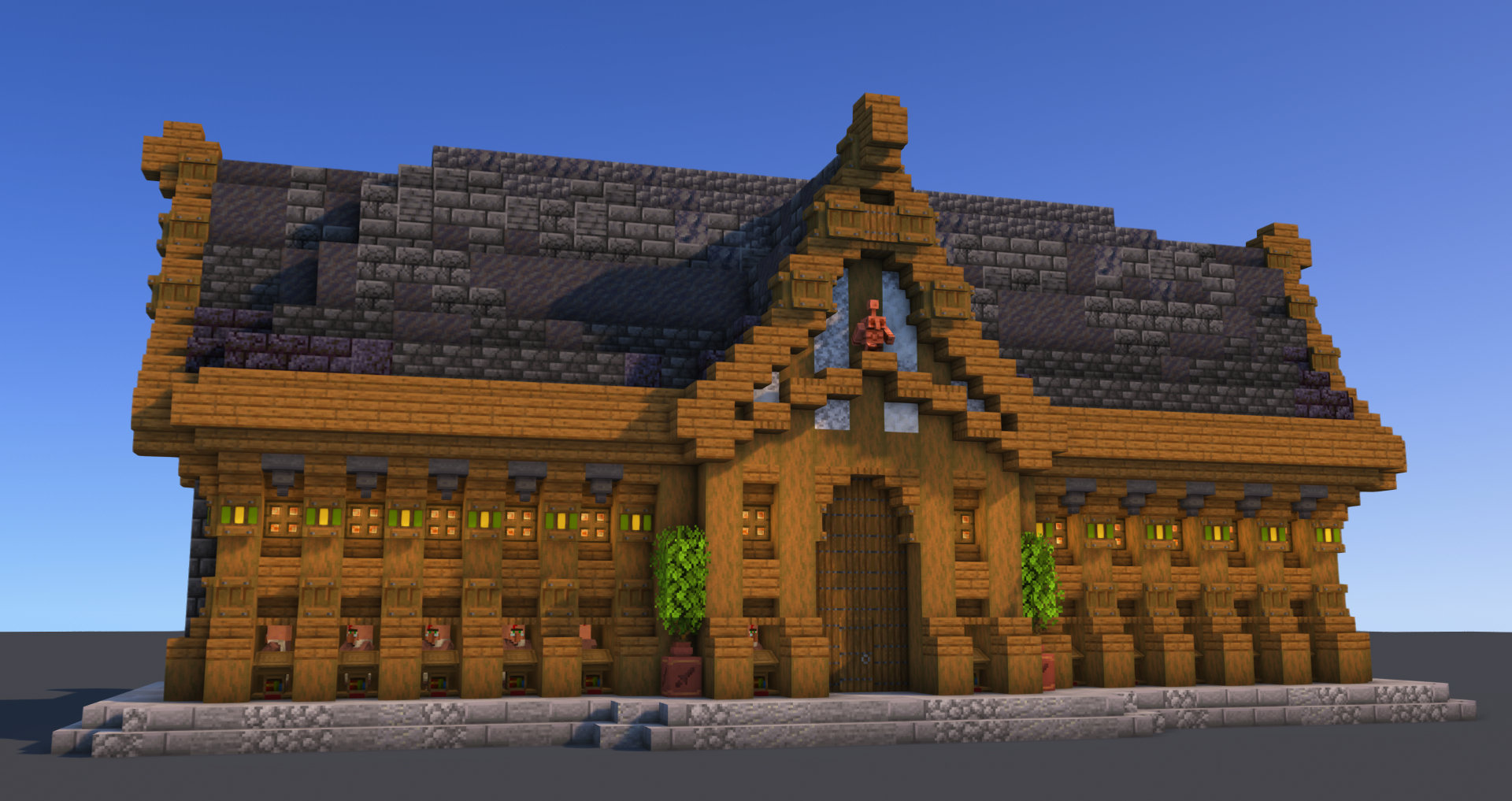 Medieval Trading Hall | Fully Furnished Interior — Minecraft Build by RaekonBuilds (4)