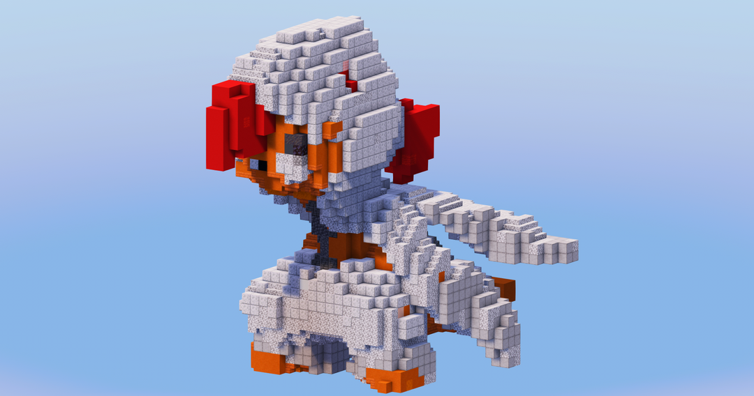 Mega Scrafty from Pokemon — Minecraft Build by LeonisBuilds