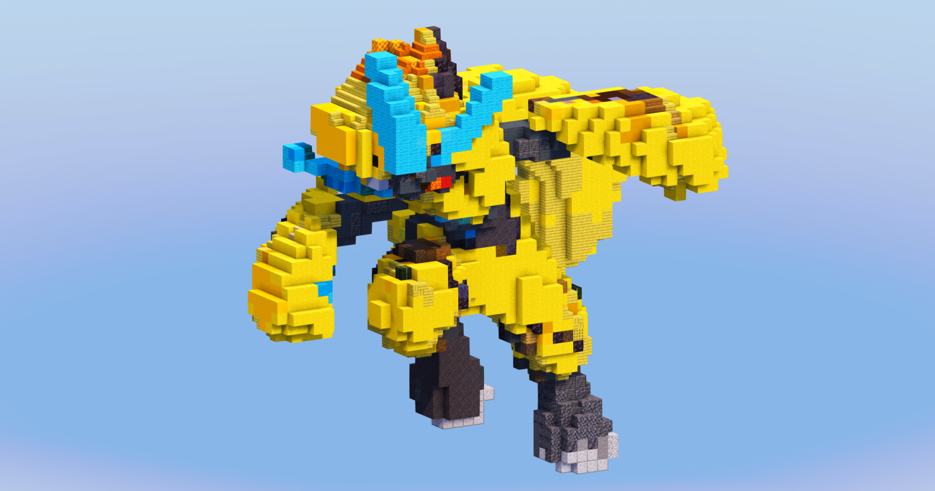 Zeraora from Pokemon — Minecraft Build by LeonisBuilds