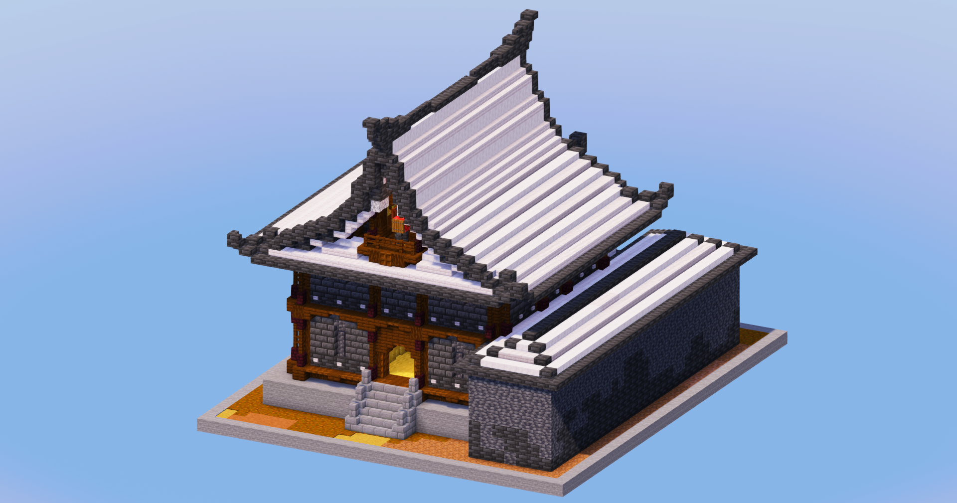 Pale Oak Japanese Temple House — Minecraft Build by LeonisBuilds