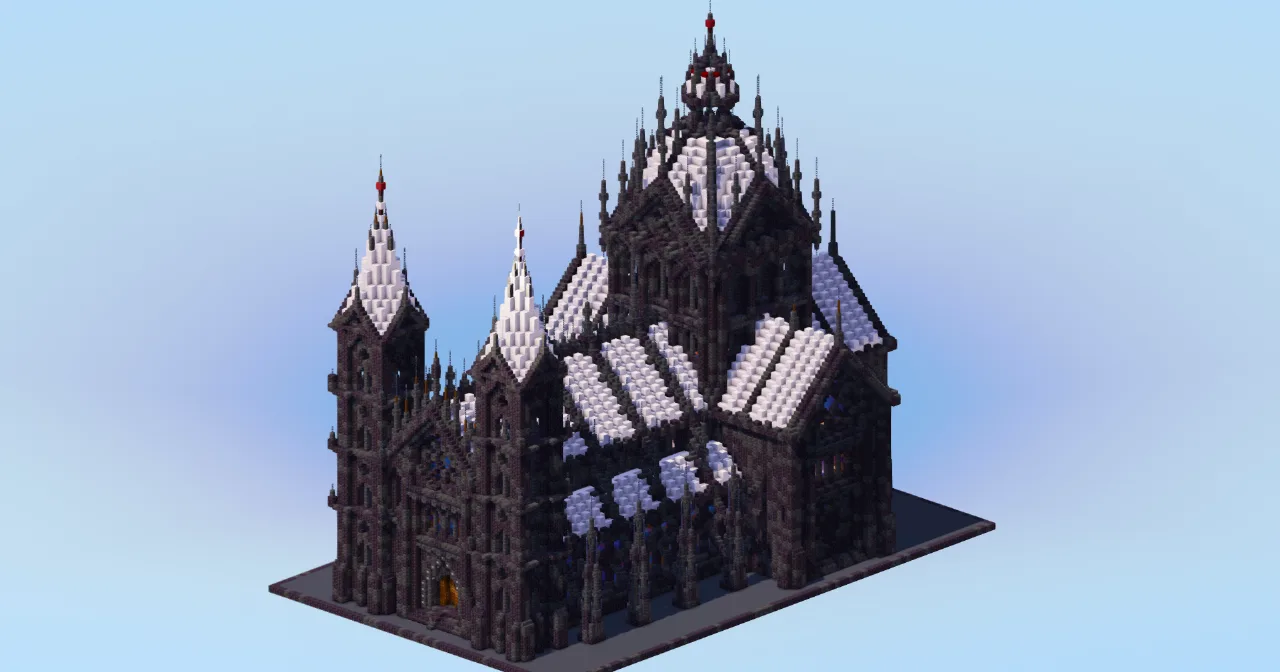 Pale Oak Gothic Cathedral Original — Minecraft Build by LeonisBuilds