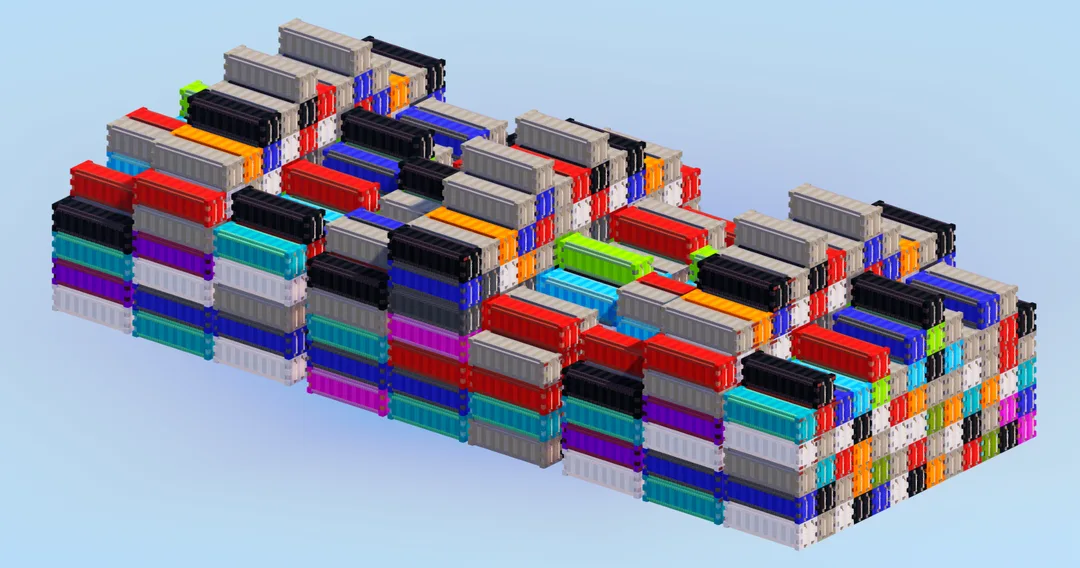 Mega Pile of Containers — Minecraft Build by LeonisBuilds