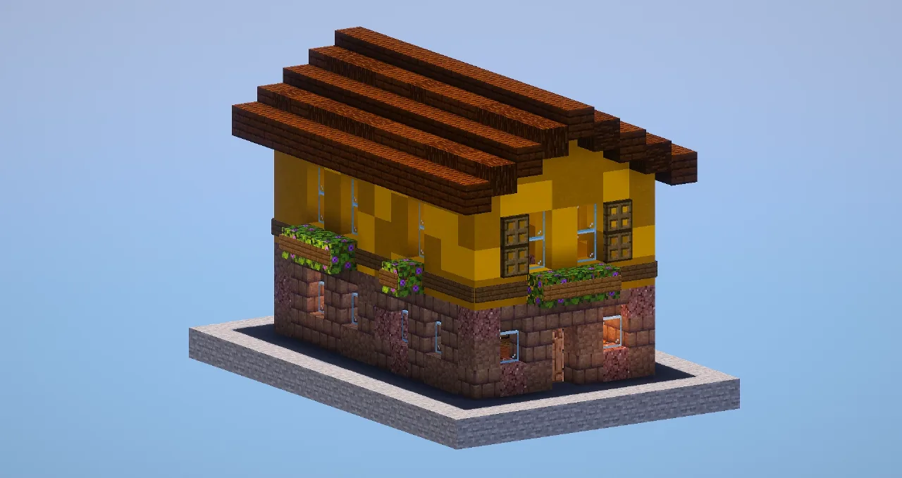 Yellow House — Minecraft Build by LeonisBuilds