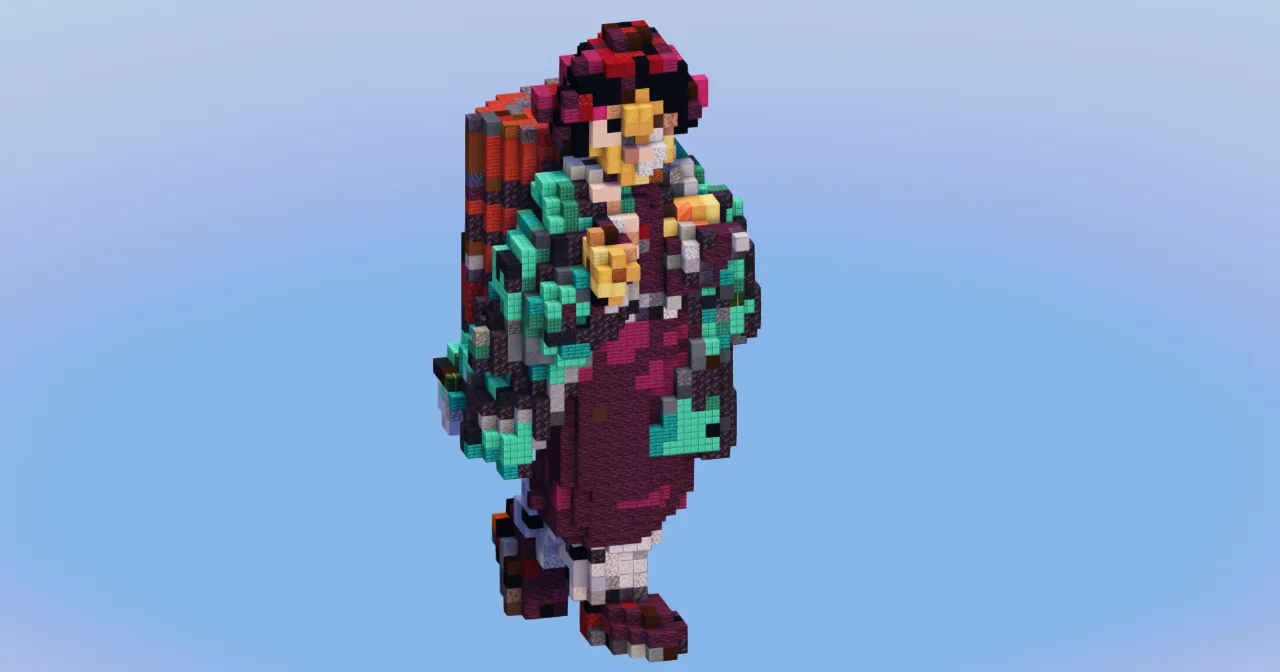 Tanjiro from Demon Slayer — Minecraft Build by LeonisBuilds