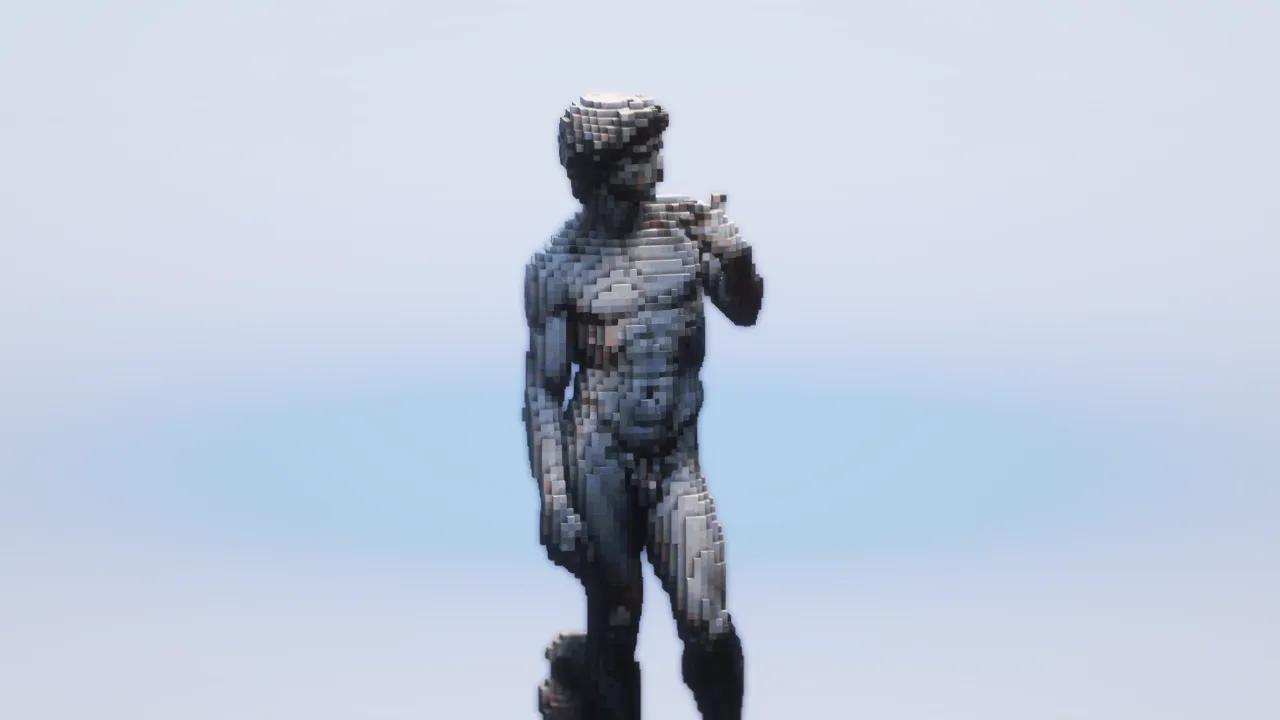 David by Michelangelo — Minecraft Build by LeonisBuilds