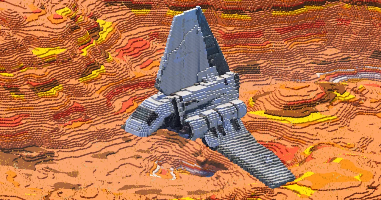 Lambda Class T-4a Imperial Shuttle — Minecraft Build by StarWarsCreations