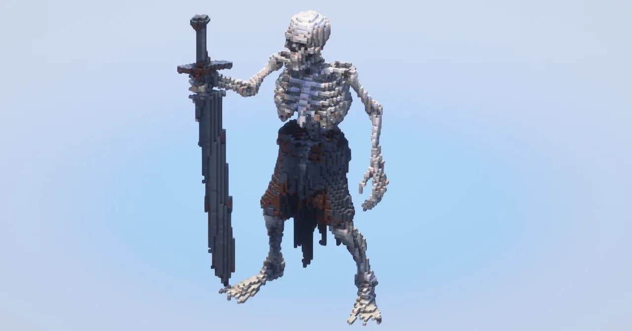 Skeleton Warrior‎ — Minecraft Build by LeonisBuilds