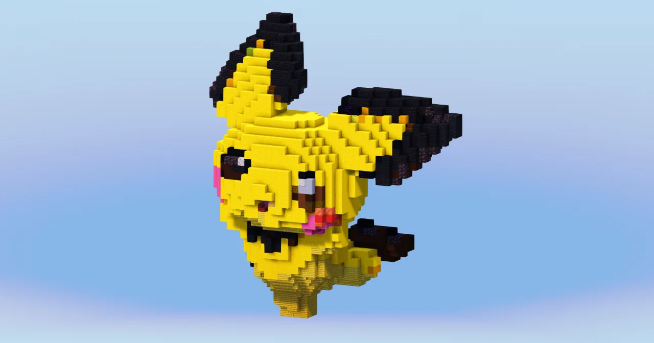Pichu from Pokemon — Minecraft Build by LeonisBuilds