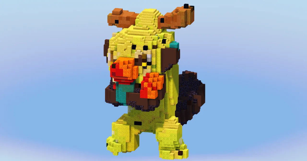 Thwackey from Pokemon — Minecraft Build by LeonisBuilds