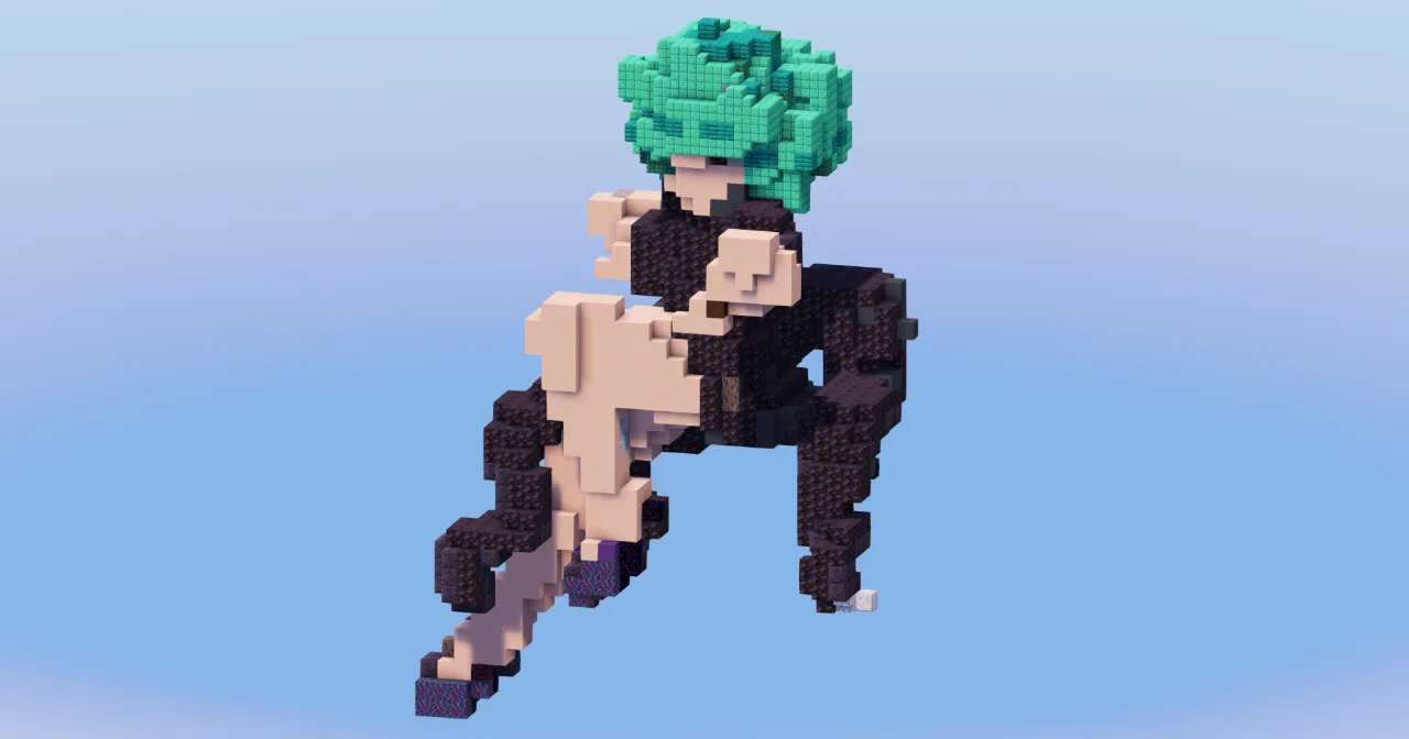Tatsumaki from One Punch Man — Minecraft Build by LeonisBuilds