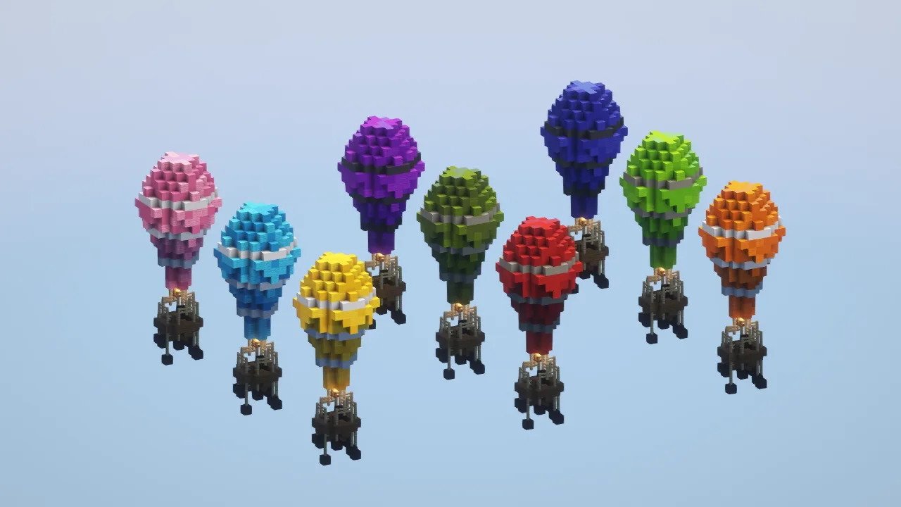 Hot Air Baloon Pack — Minecraft Build by LeonisBuilds