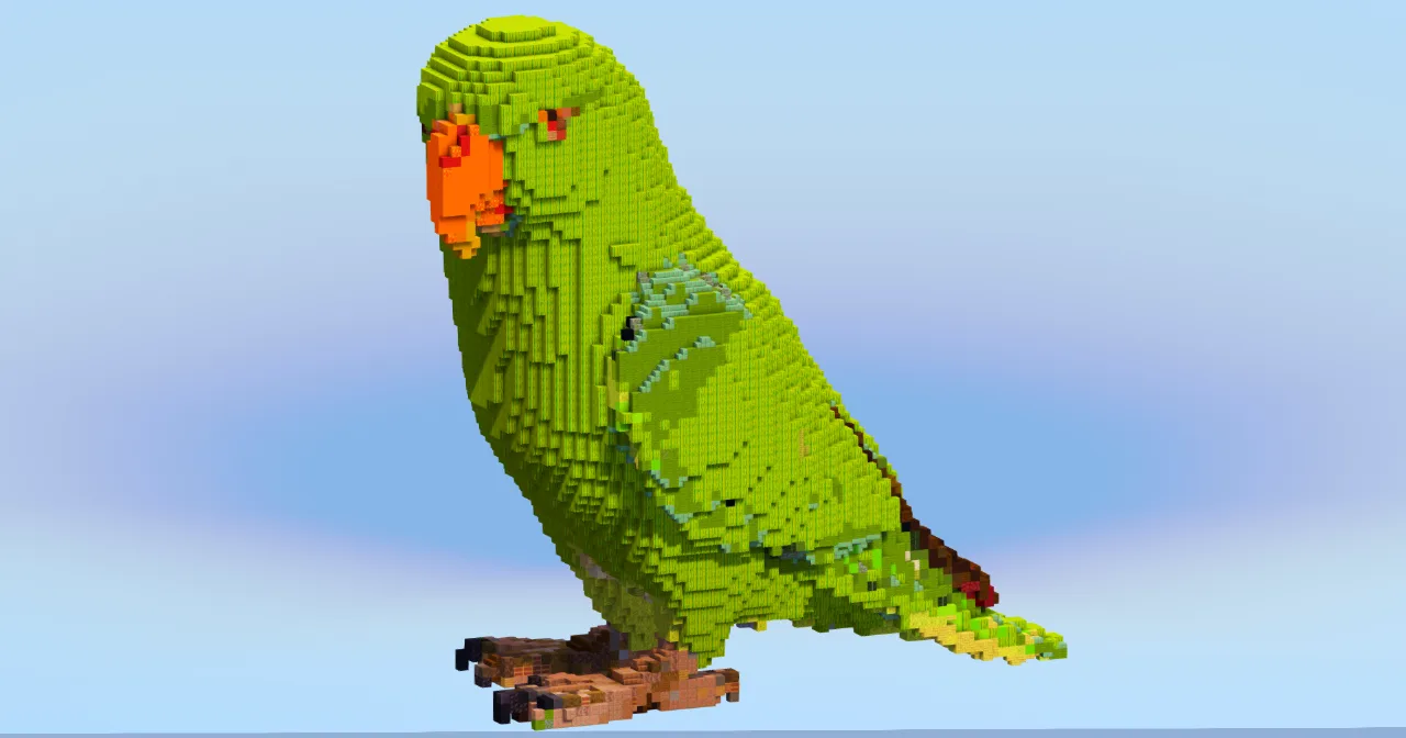 Green Parrot — Minecraft Build by LeonisBuilds