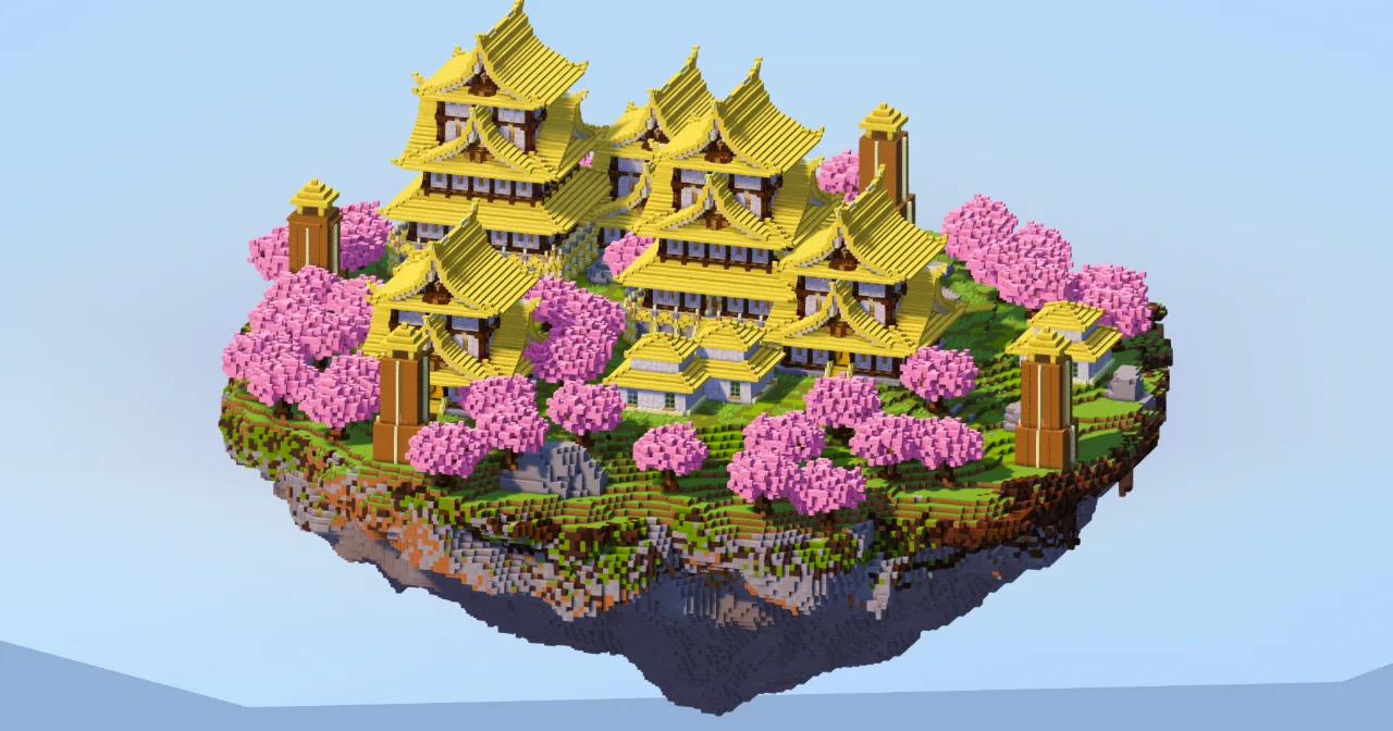 Japanese Floating Island Bamboo version — Minecraft Build by LeonisBuilds