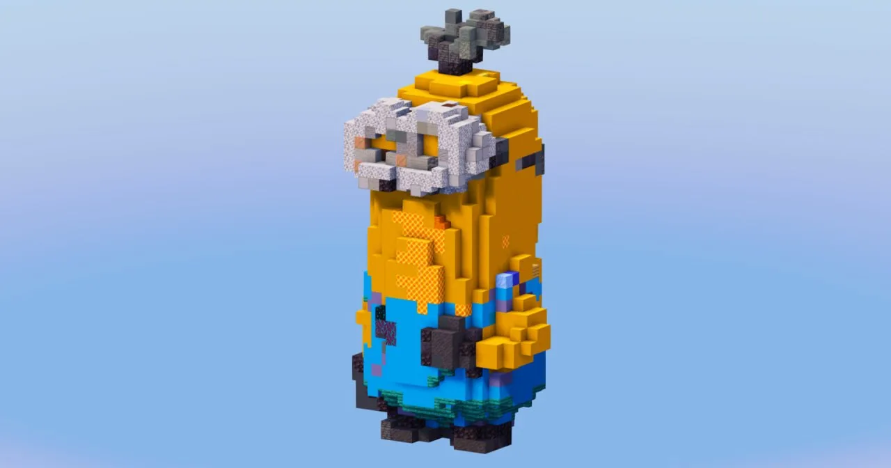 Kevin from Minions — Minecraft Build by LeonisBuilds