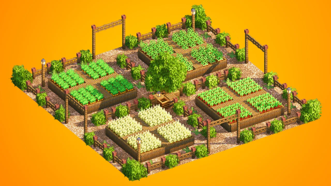 Medieval Crop Farm & Garden | Detailed Survival Build — Minecraft Build by RaekonBuilds
