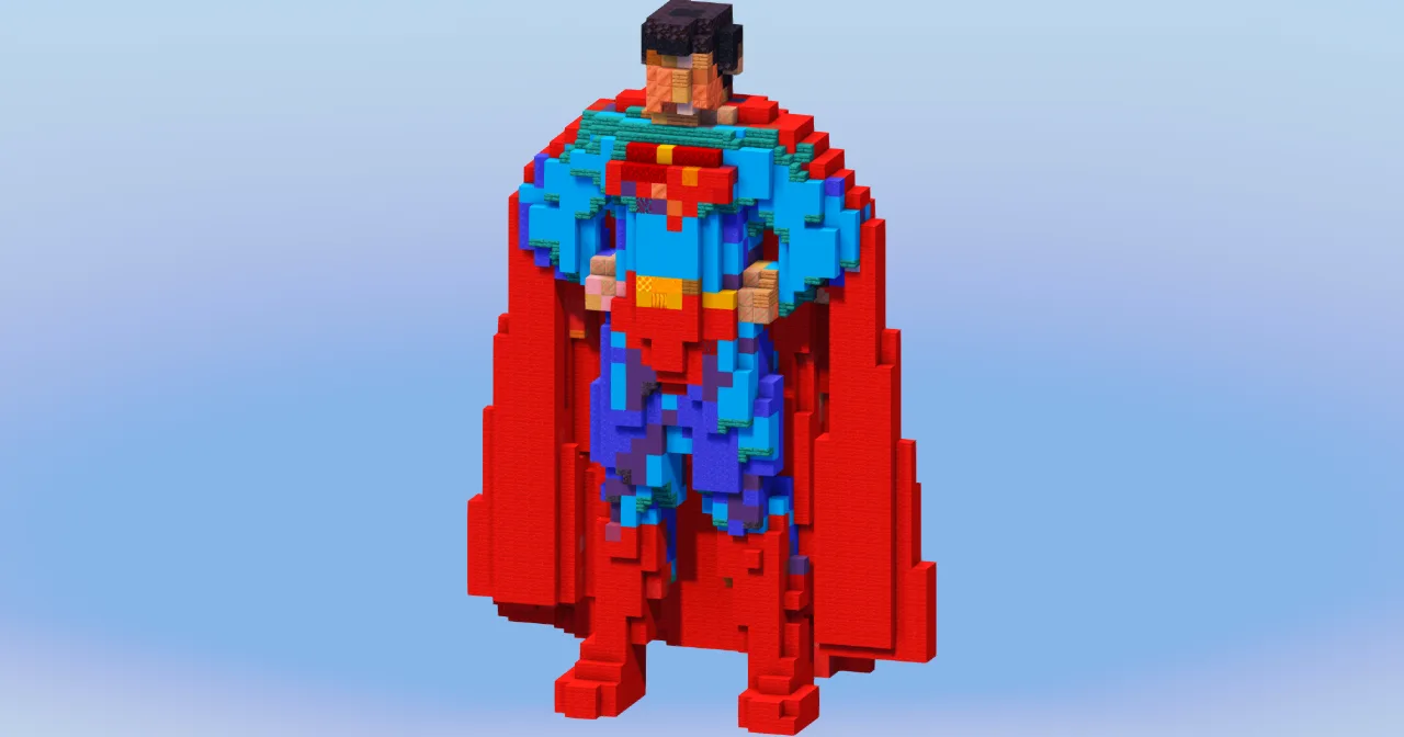 Superman from DC Comics — Minecraft Build by LeonisBuilds
