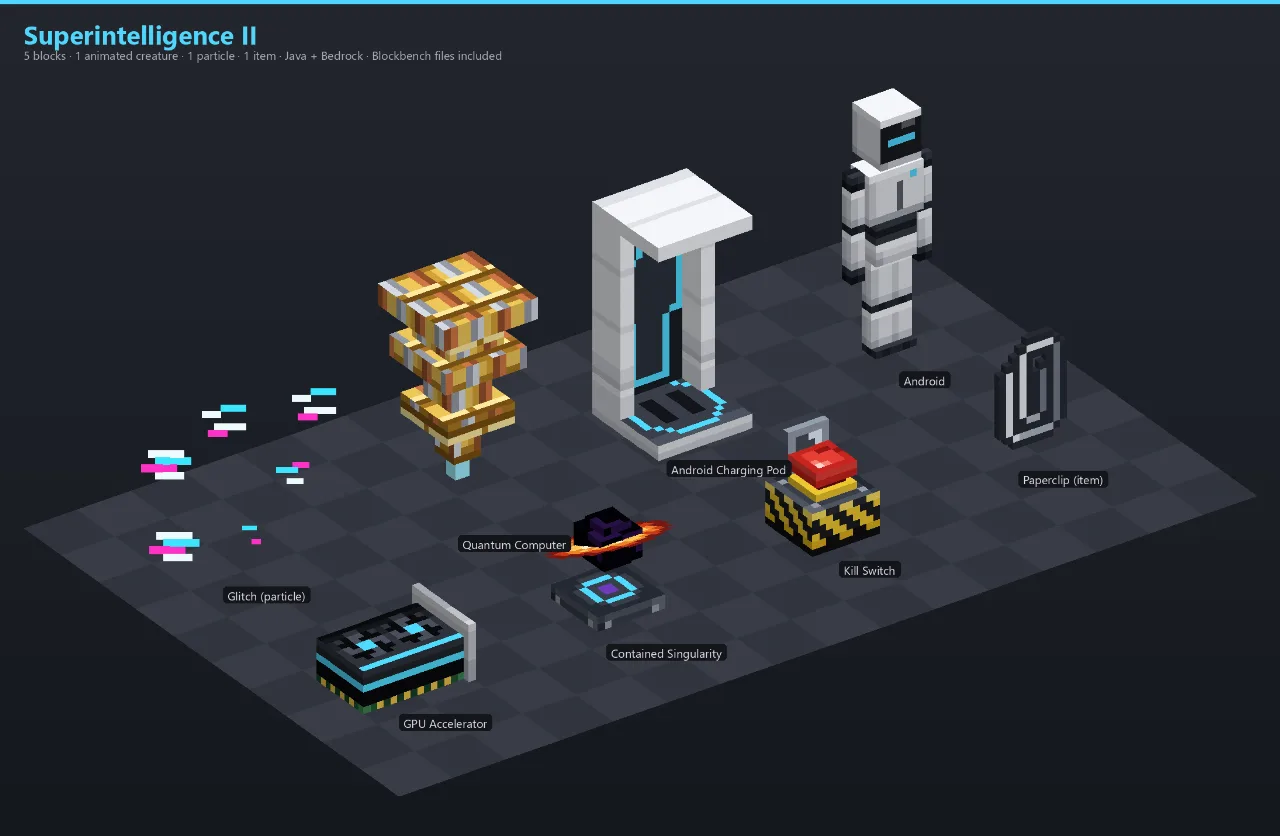Superintelligence II Asset Download [Java + Bedrock + Blockbench] — Minecraft Resource Pack by ScorpionTeam