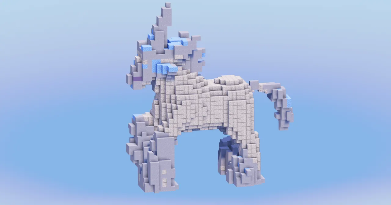 Glastrier from Pokemon — Minecraft Build by LeonisBuilds