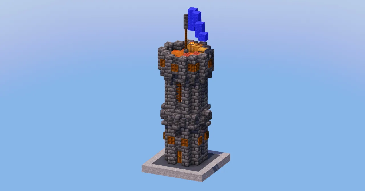 Small Dark Medieval Tower — Minecraft Build by LeonisBuilds