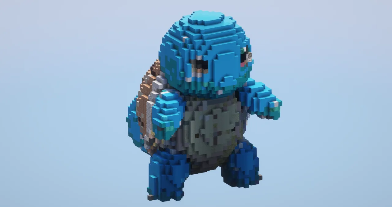 Squirtle from Pokemon — Minecraft Build by LeonisBuilds