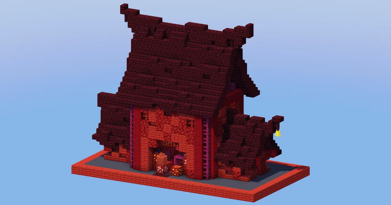 Nether Medieval Blacksmith House — Minecraft Build by LeonisBuilds