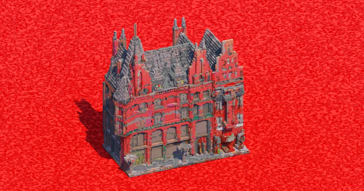 Gothic Red Brick Building — Minecraft Build by ImpossibleBuilds