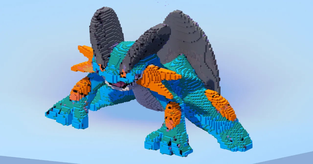 Swampert — Minecraft Build by LeonisBuilds