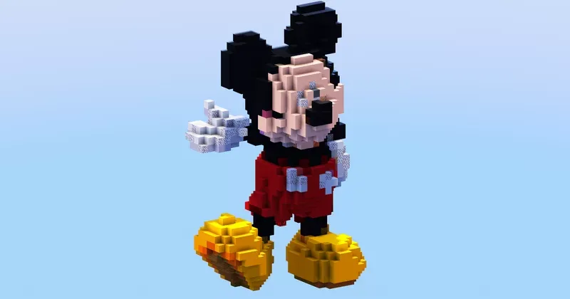 Mickey Mouse from Disney Mickey Mouse — Minecraft Build by LeonisBuilds
