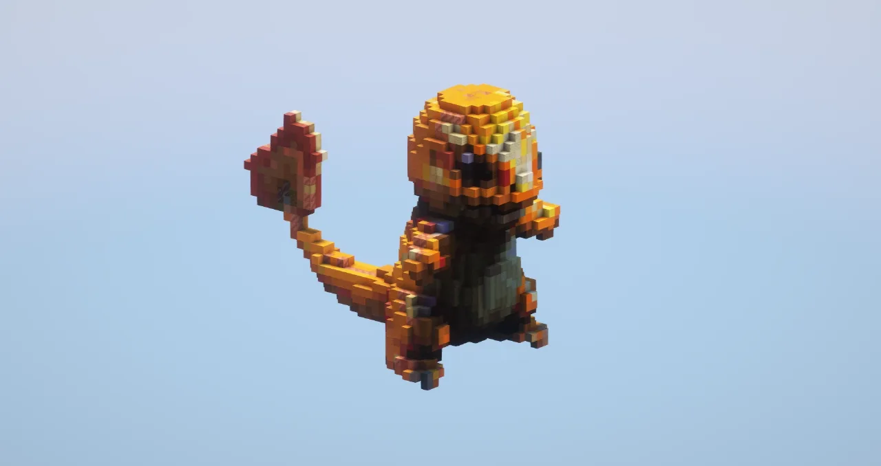 Charmander from Pokemon — Minecraft Build by LeonisBuilds