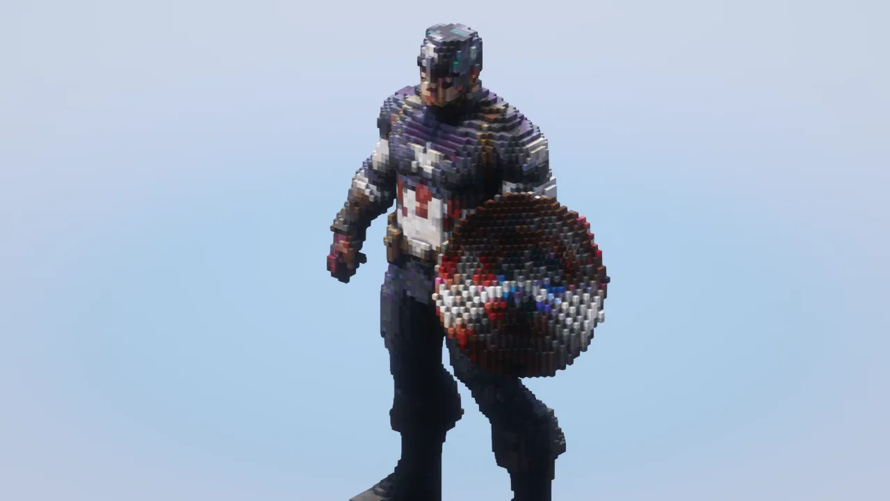 Captain America — Minecraft Build by LeonisBuilds