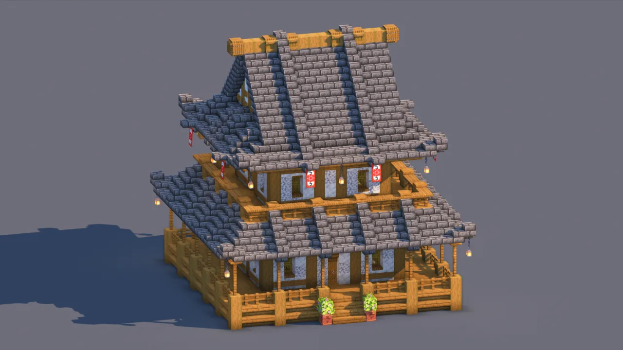 Japanese House – Fully Decorated Interior | Download — Minecraft Build by RaekonBuilds